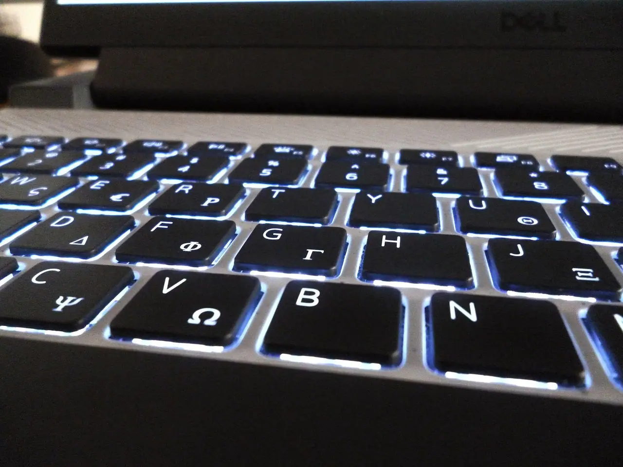 Backlit laptop keyboard