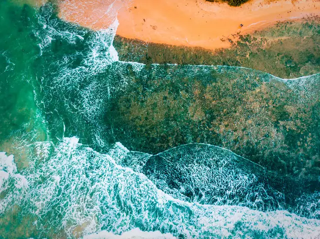 Waves on Hikkaduwa beach