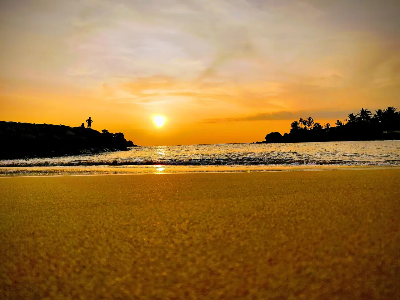 Sunset over Midigama beach