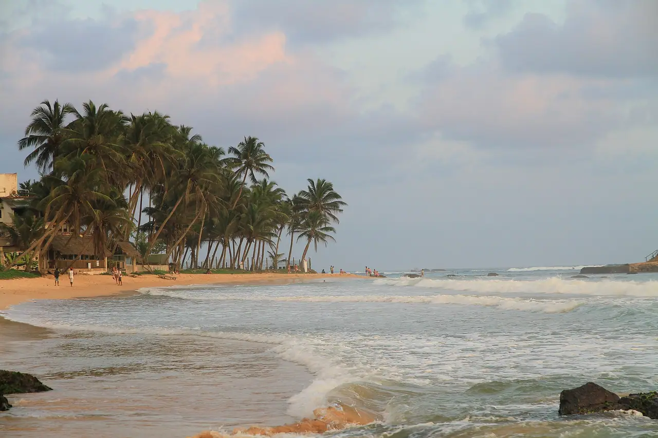 Mirissa coast in the evening