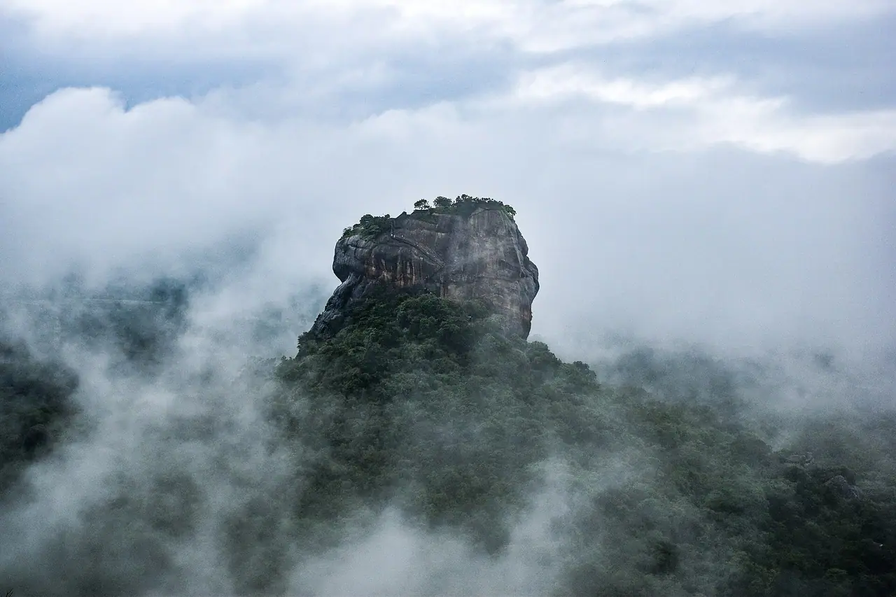 Sigiriya on a rainy day