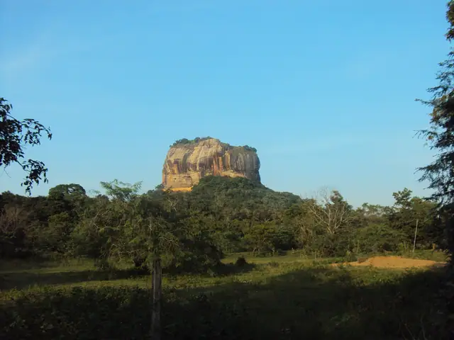 Sigiriya rock from a distance