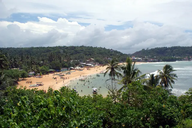 Unawatuna beach from above